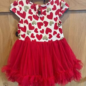 Tommy Bahama VALENTINES DAY Red Heart Dress with Glitter Accents NWOT
